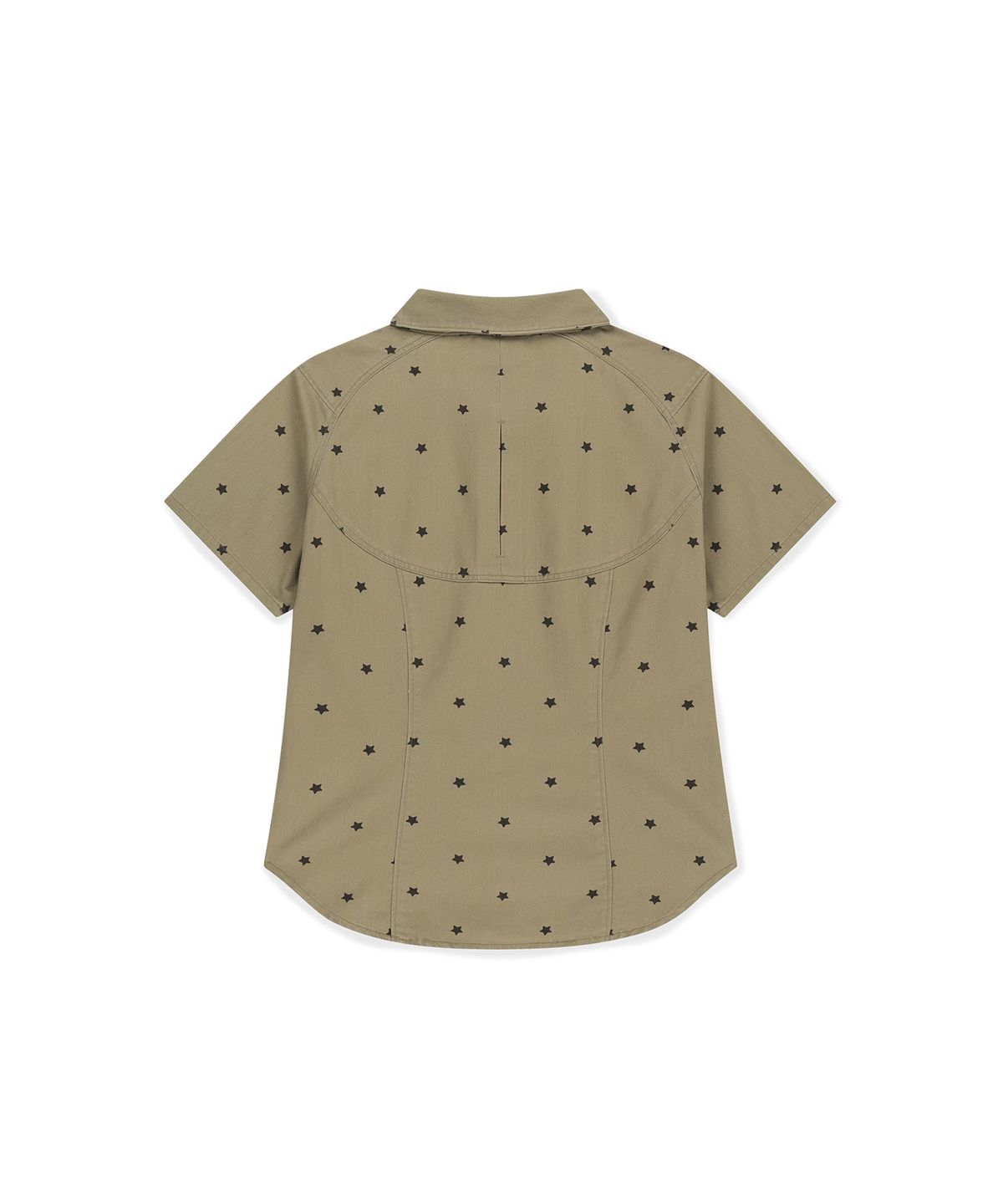 썬러브투어(SUNLOVETOUR) W Wave Herringbone Shirt Khaki Star