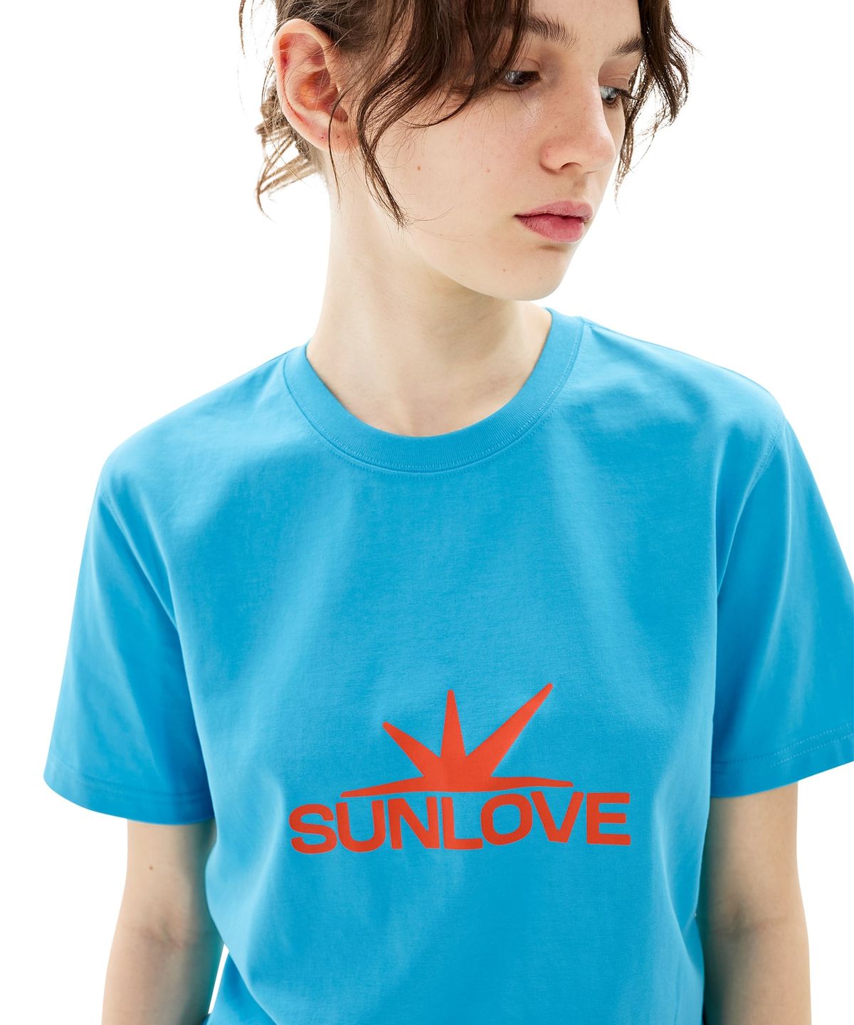 썬러브투어(SUNLOVETOUR) Daybreak Logo Tee Blue