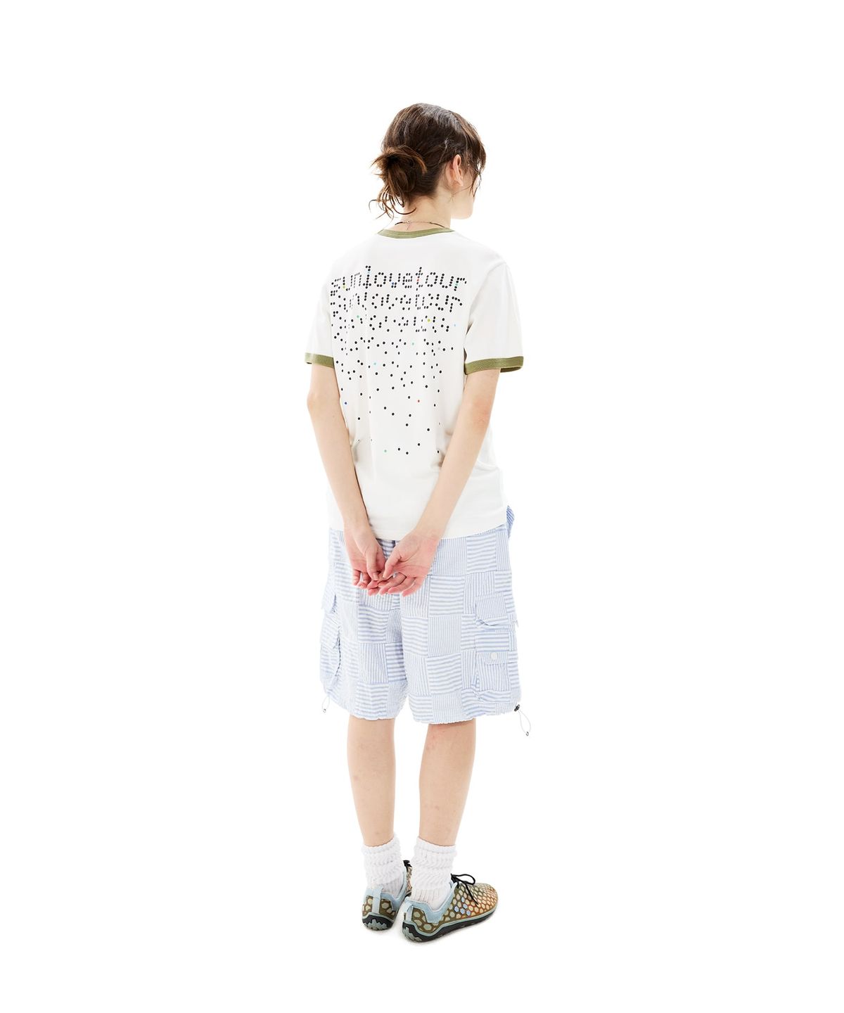 썬러브투어(SUNLOVETOUR) Dots Ringer Tee White