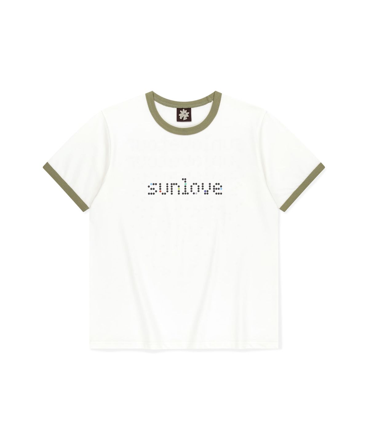 썬러브투어(SUNLOVETOUR) Dots Ringer Tee White