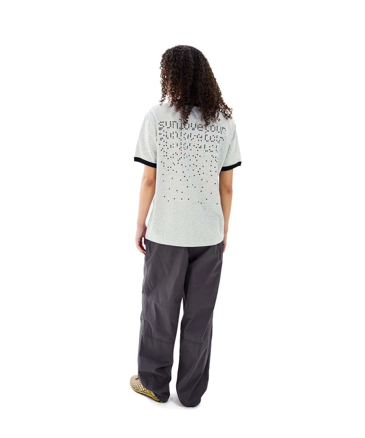 썬러브투어(SUNLOVETOUR) Dots Ringer Tee Heather Grey