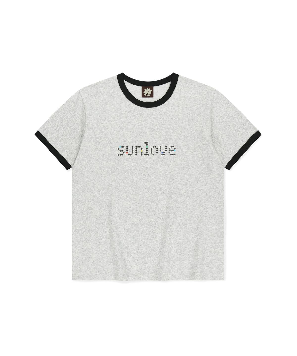 썬러브투어(SUNLOVETOUR) Dots Ringer Tee Heather Grey