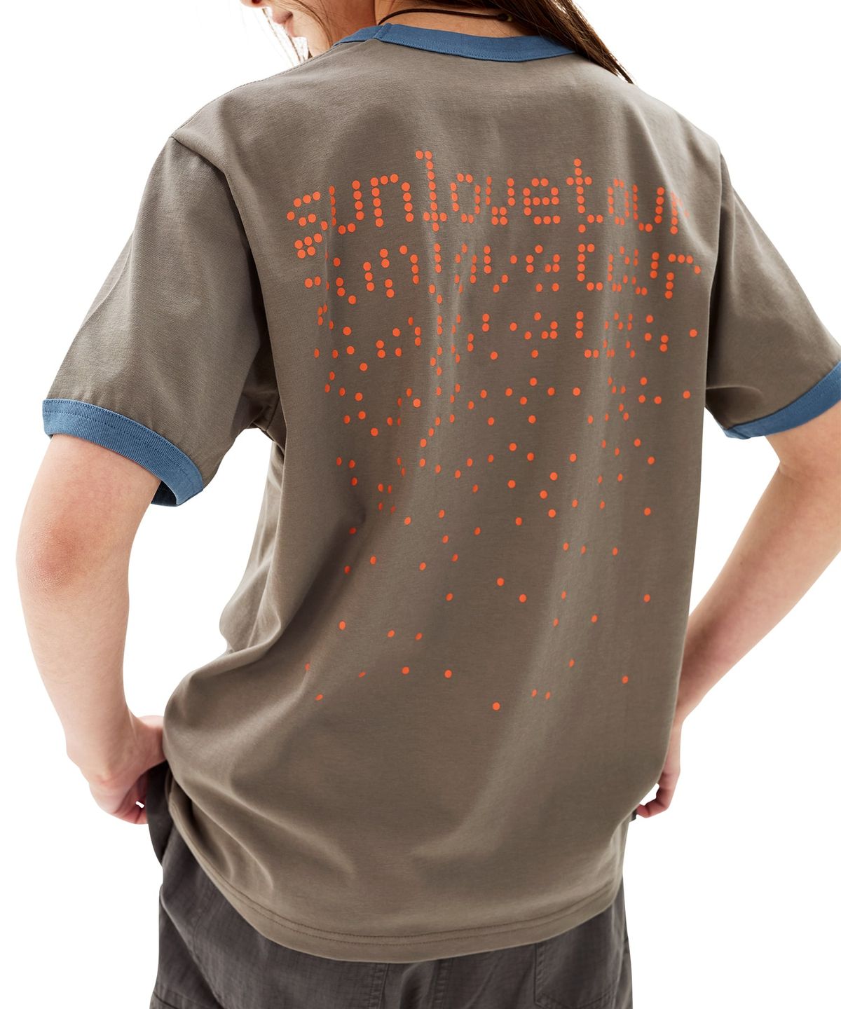 썬러브투어(SUNLOVETOUR) Dots Ringer Tee Taupe