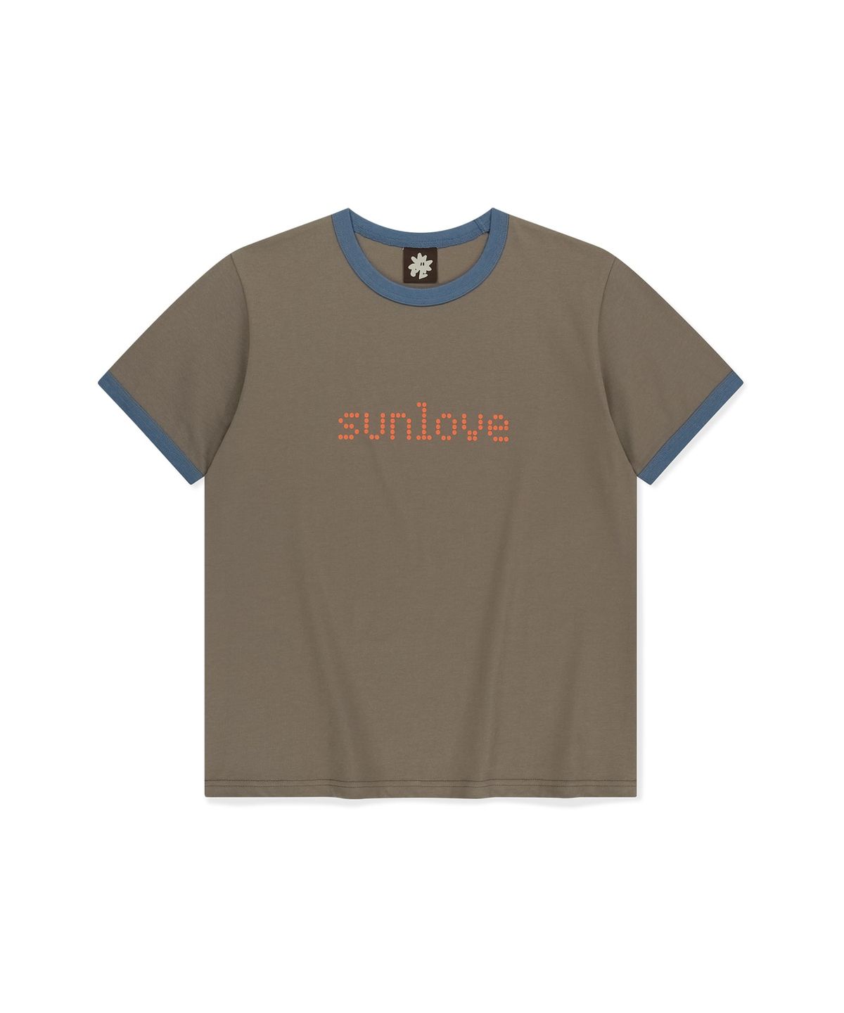 썬러브투어(SUNLOVETOUR) Dots Ringer Tee Taupe