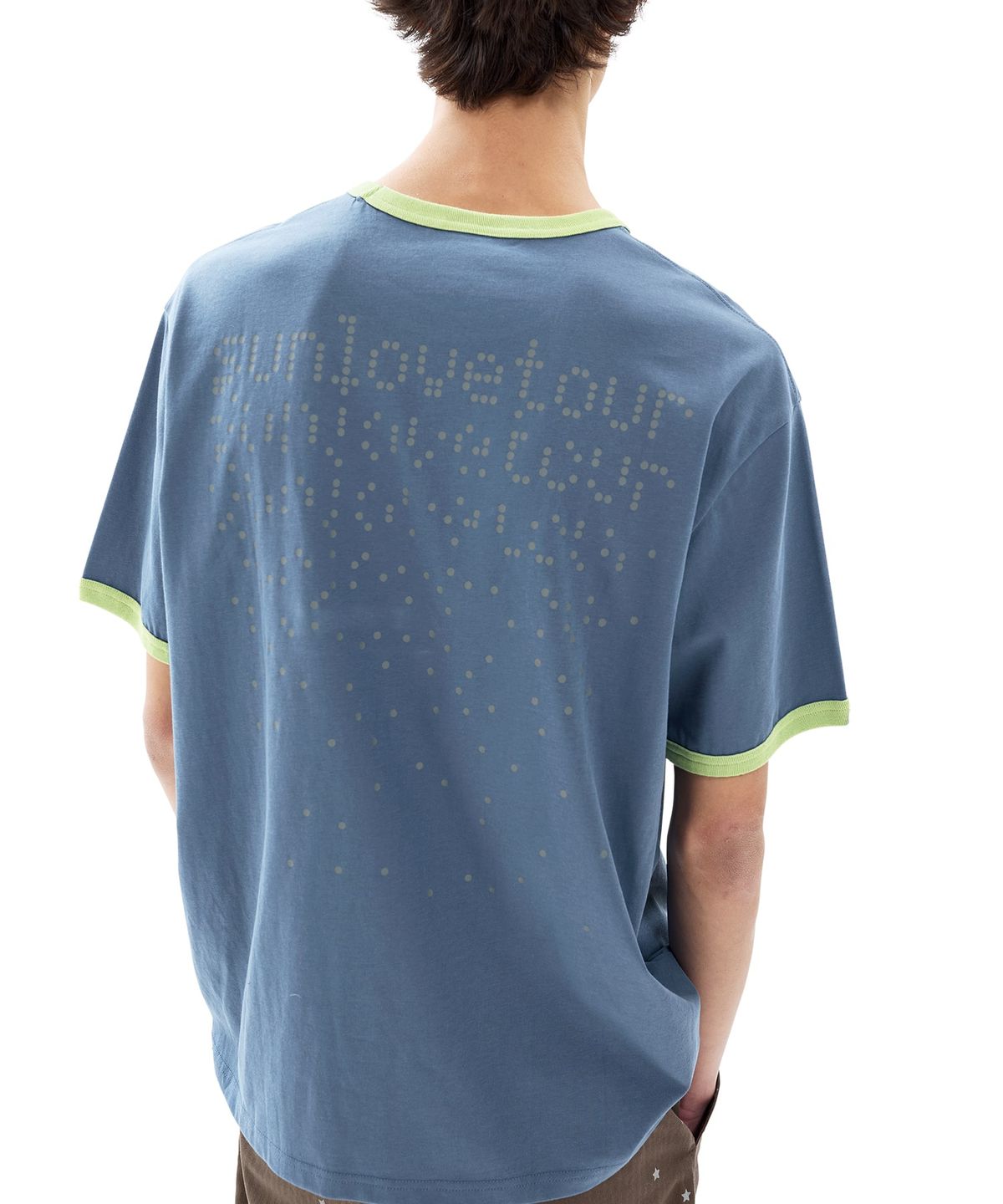썬러브투어(SUNLOVETOUR) Dots Ringer Tee Blue