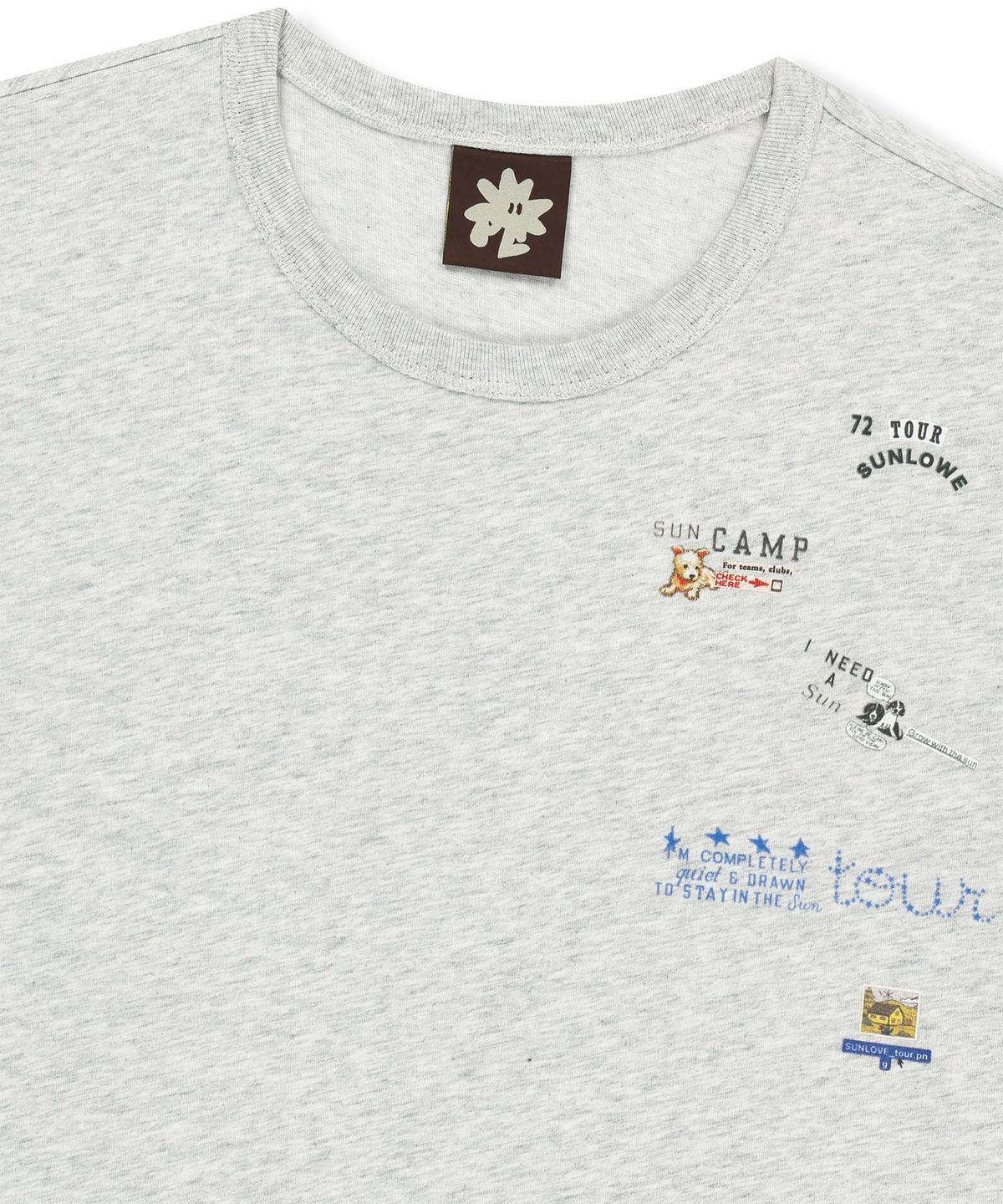 썬러브투어(SUNLOVETOUR) Collage Tee Heather Grey