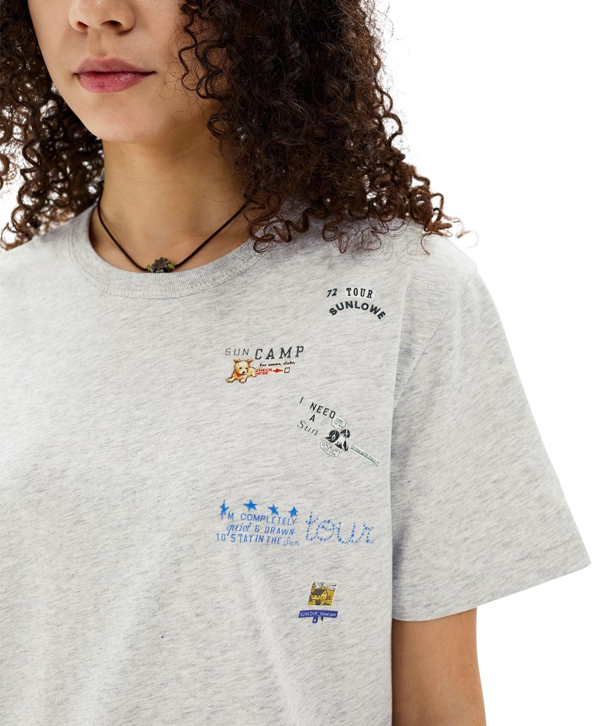 썬러브투어(SUNLOVETOUR) Collage Tee Heather Grey