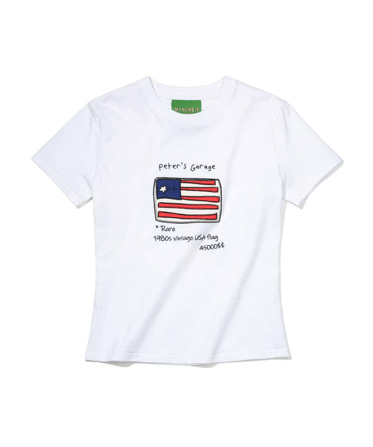 마이네임이즈피터(MYNAMEISPETER) (W) PETERS GARAGE T-SHRIT - WHITE