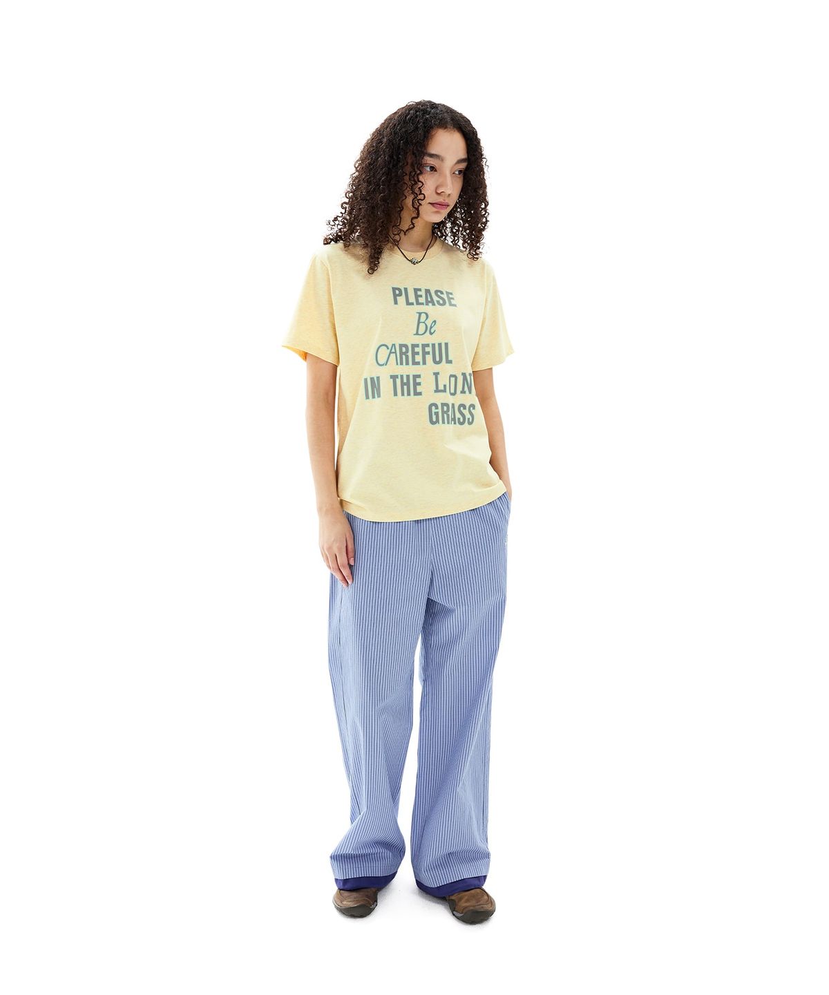 썬러브투어(SUNLOVETOUR) Rough Sign Tee Heather Yellow
