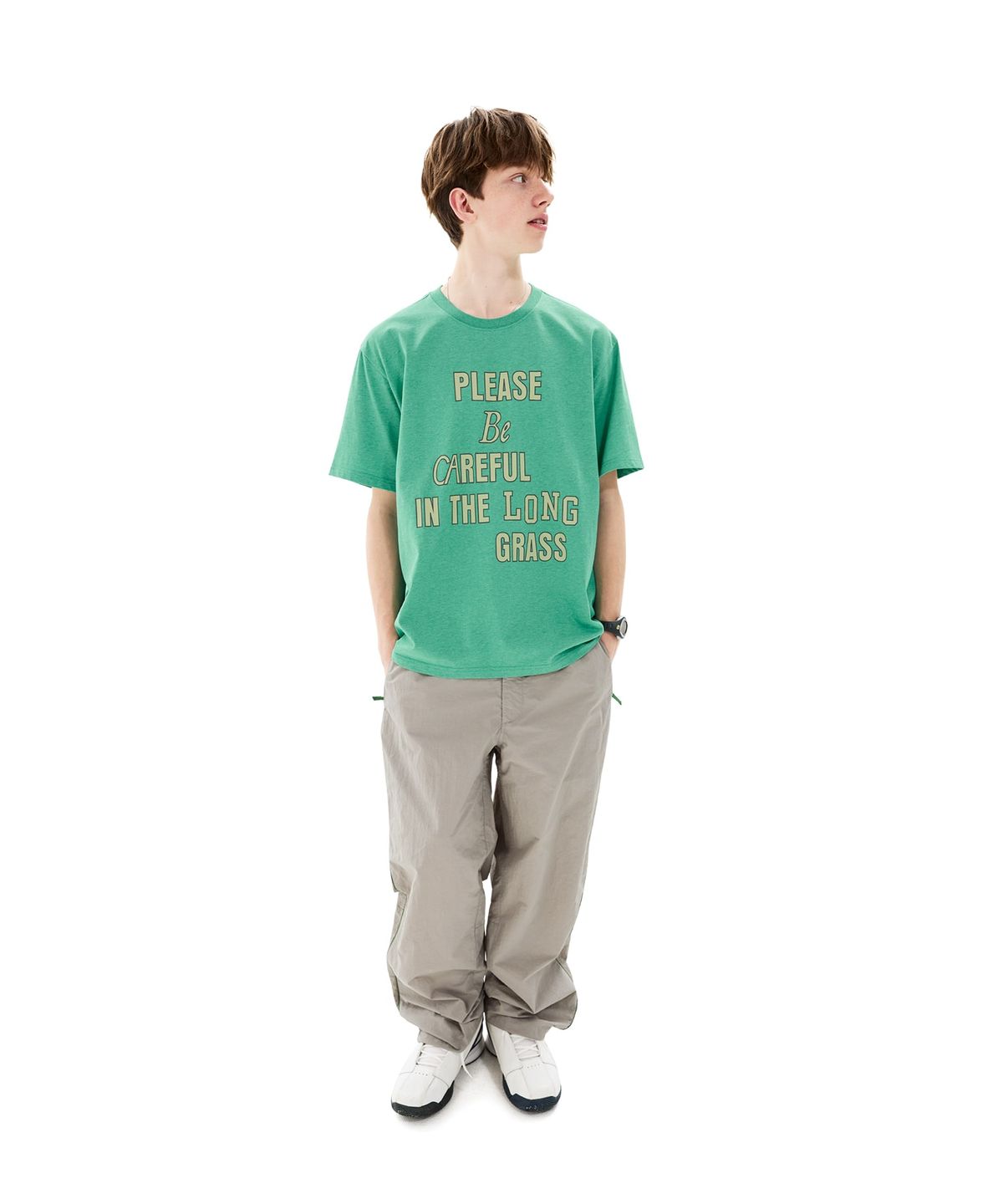썬러브투어(SUNLOVETOUR) Rough Sign Tee Heather Green