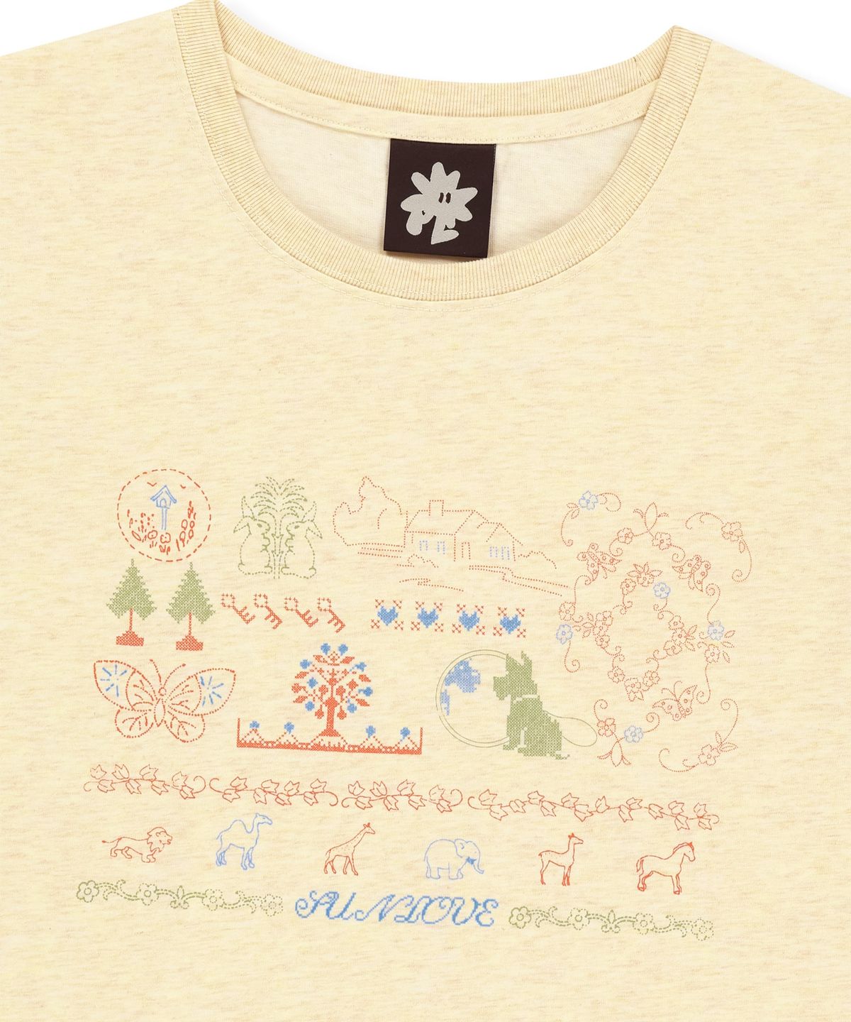 썬러브투어(SUNLOVETOUR) W Nature Sampler Tee Heather Yellow