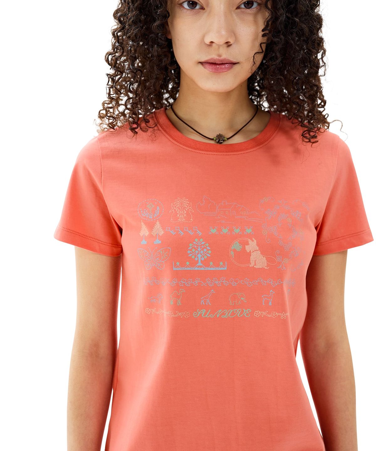 썬러브투어(SUNLOVETOUR) W Nature Sampler Tee Purple