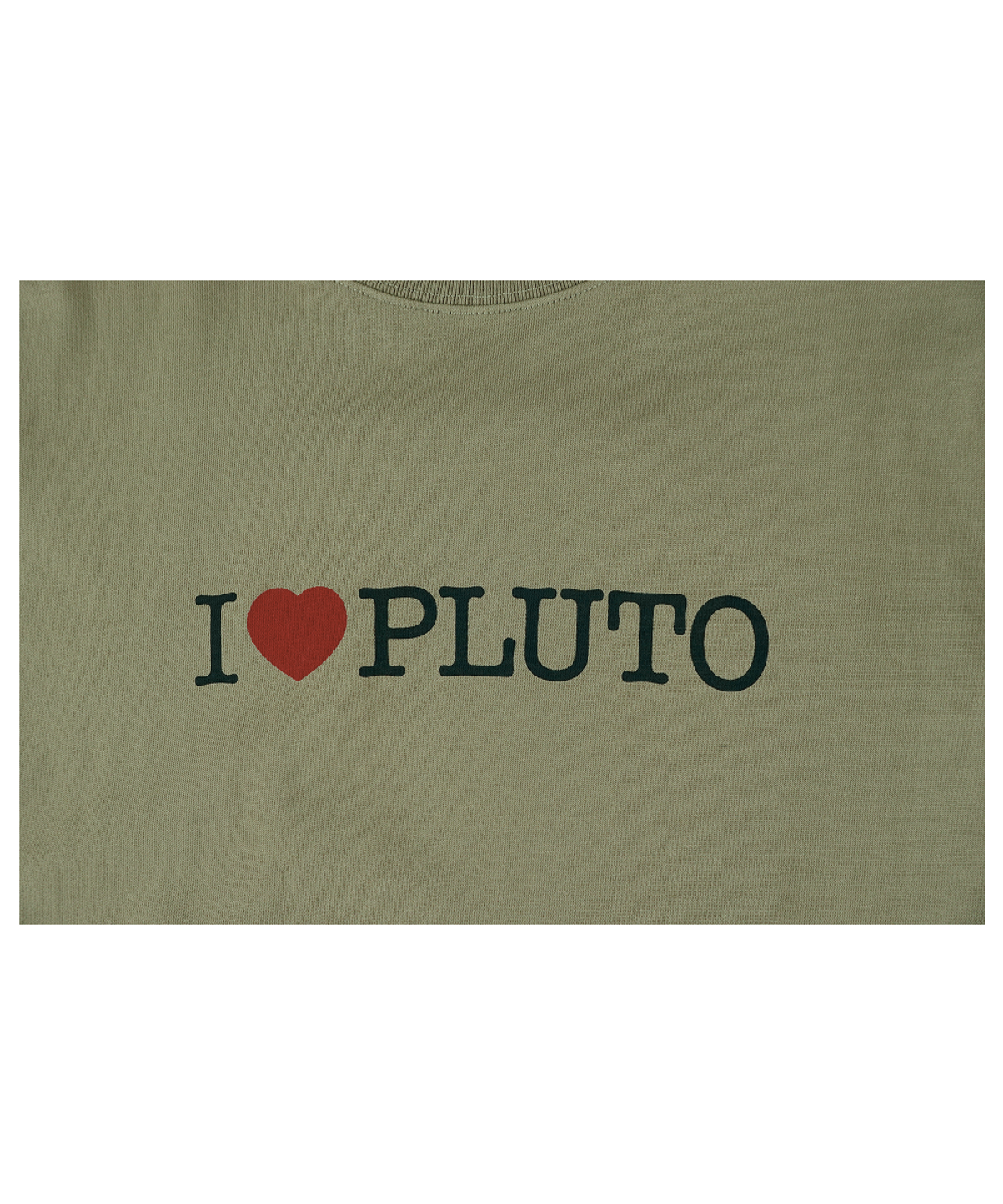 이알티알(ERTR) I Love Pluto T-Shirt Khaki