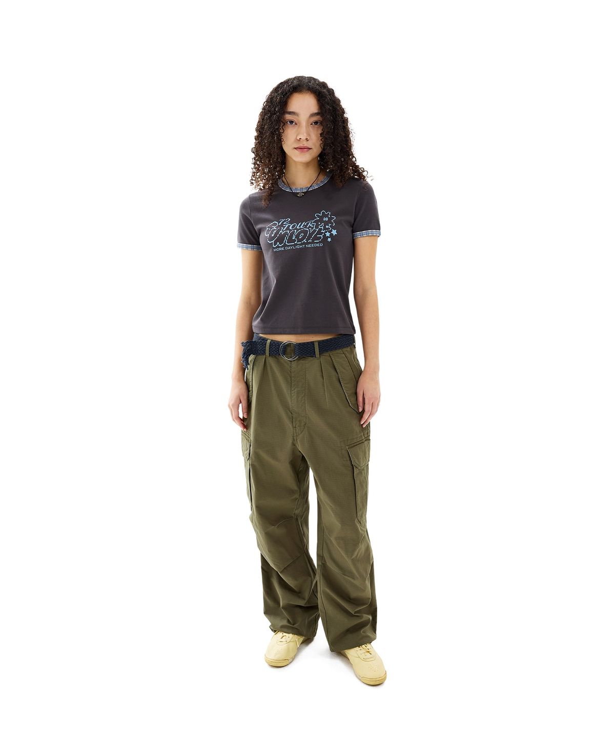 썬러브투어(SUNLOVETOUR) W 72 Tour Ringer Tee Charcoal