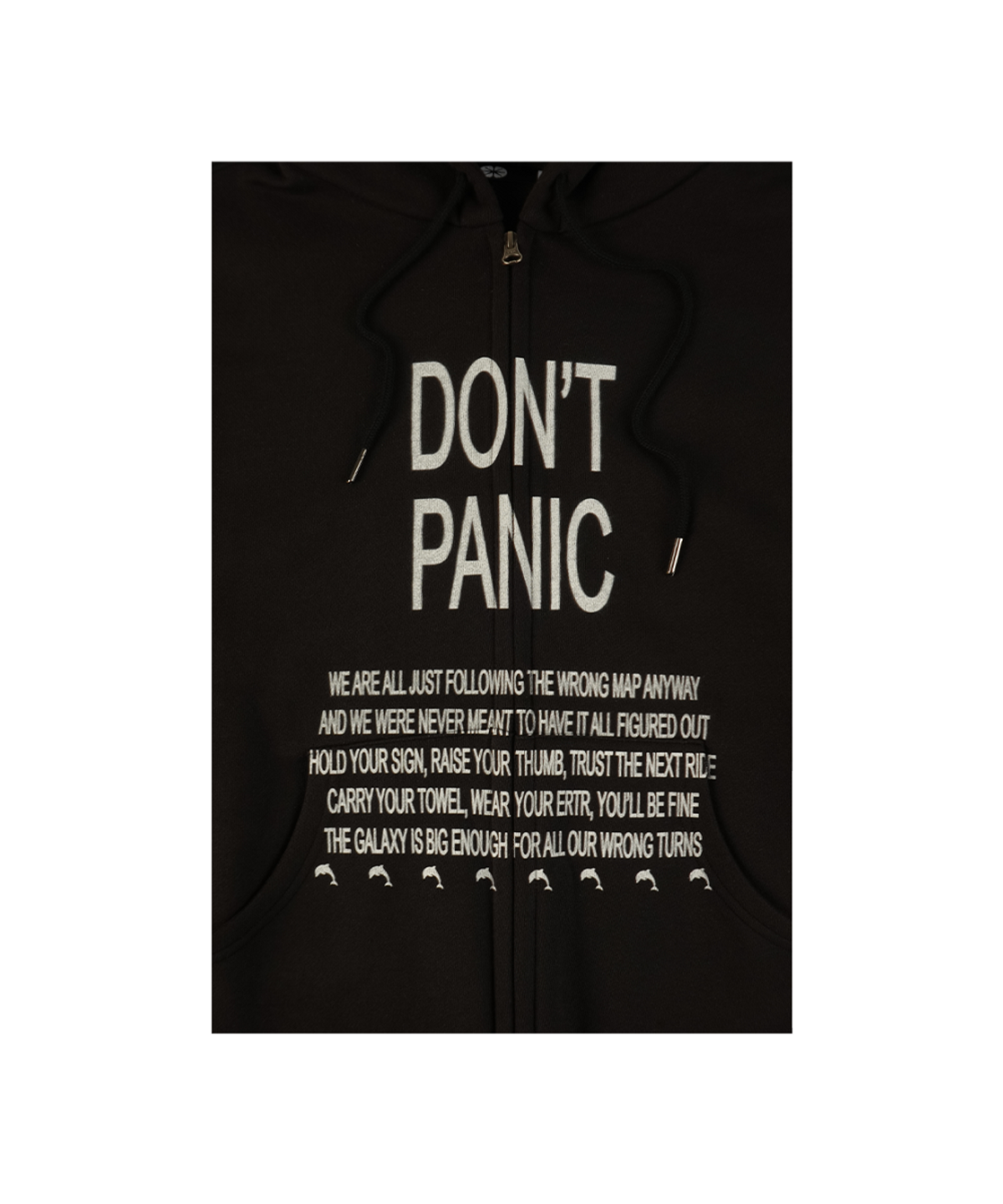 이알티알(ERTR) Dont Panic Hoodie Zip Up Black