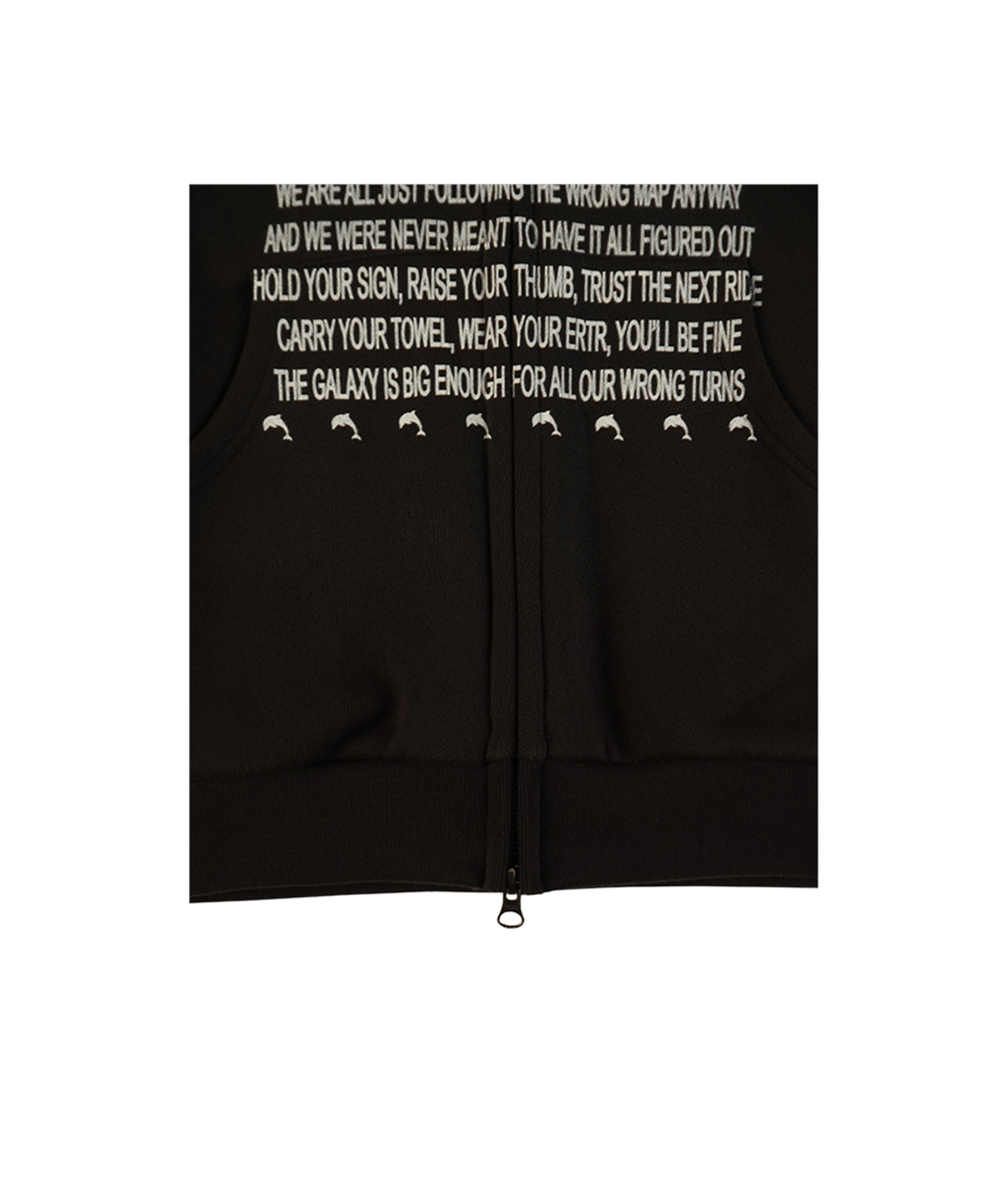 이알티알(ERTR) Dont Panic Hoodie Zip Up Black