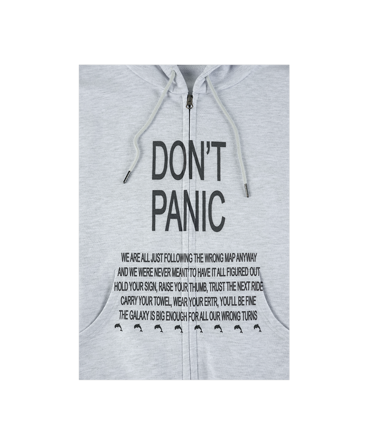 이알티알(ERTR) Dont Panic Hoodie Zip Up Melange White