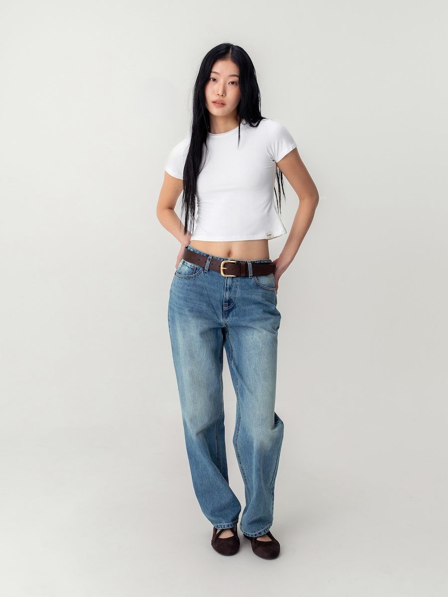 MUSINSA公式 | GLOWNY THE JANE JEANS (BLUE)