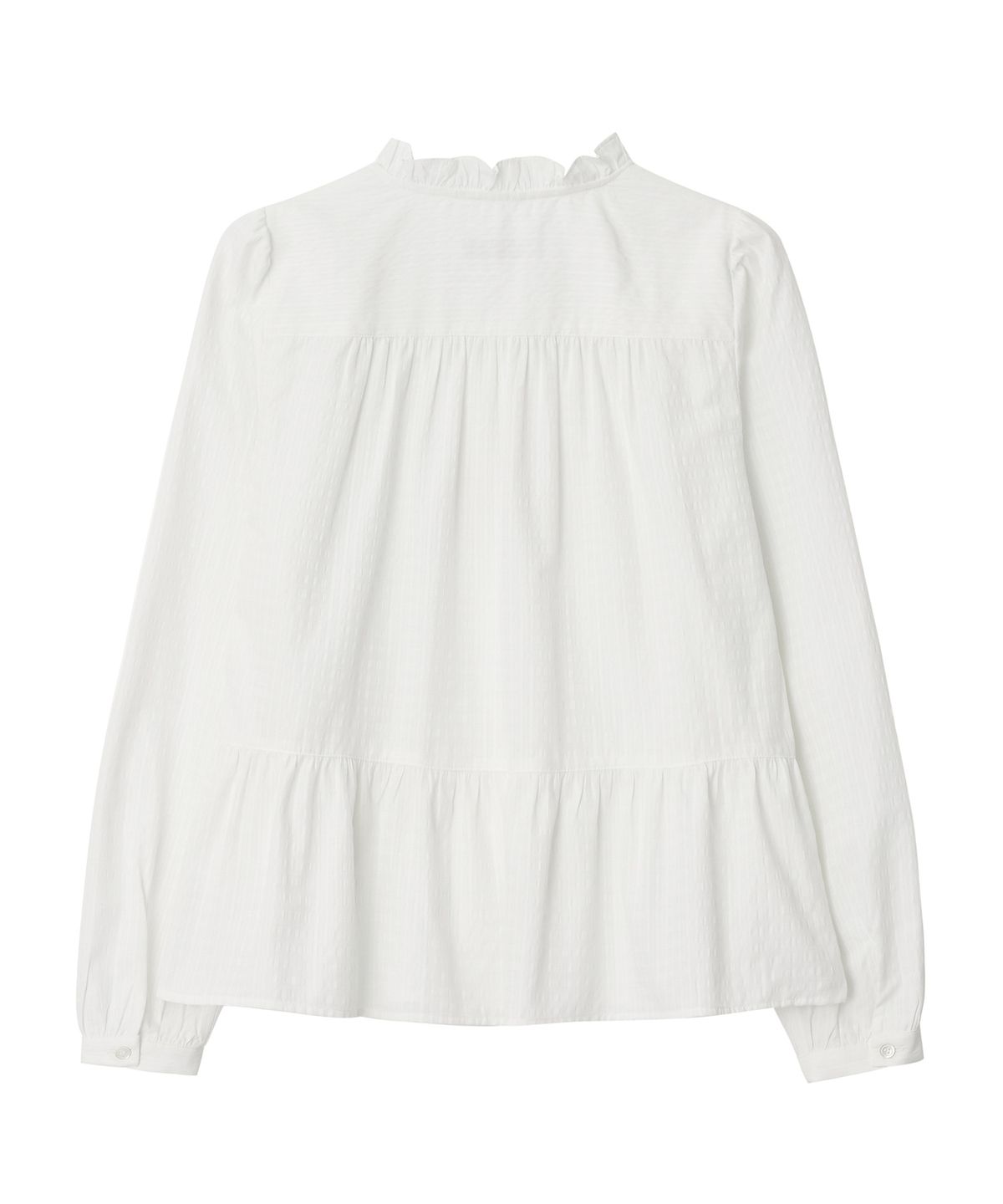 뉴루키(NEW LOOKY) Shirring point blouse_Ivory