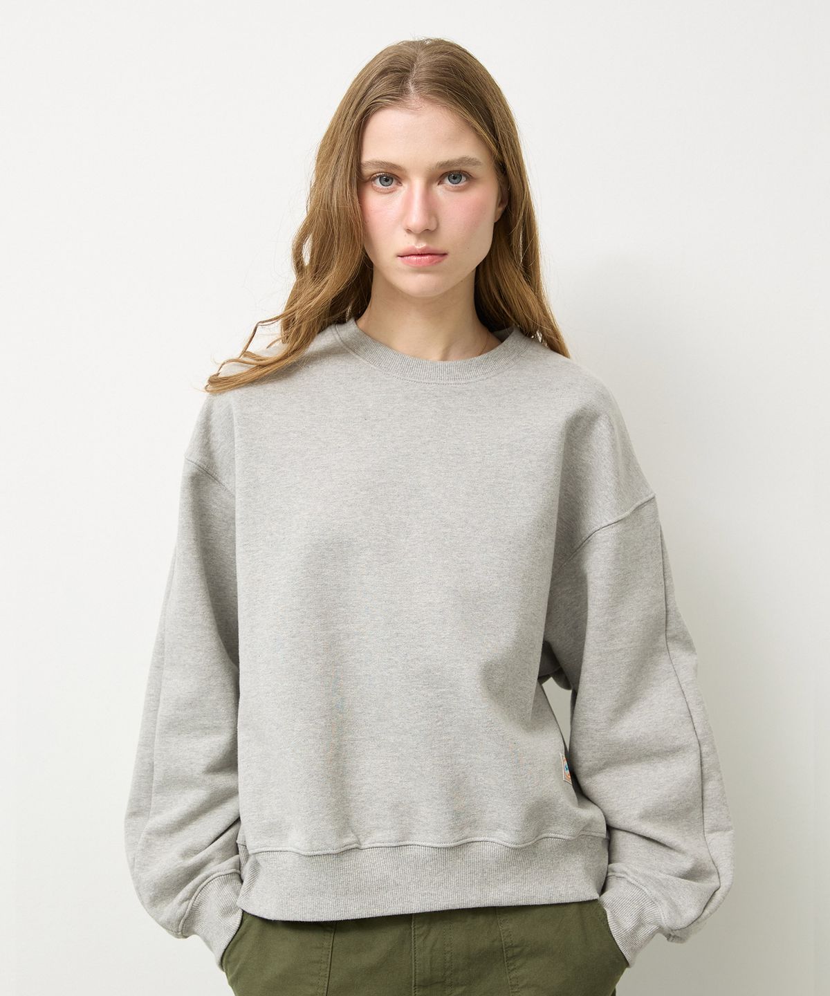 뉴루키(NEW LOOKY) Overfit sweatshirt _Melange grey