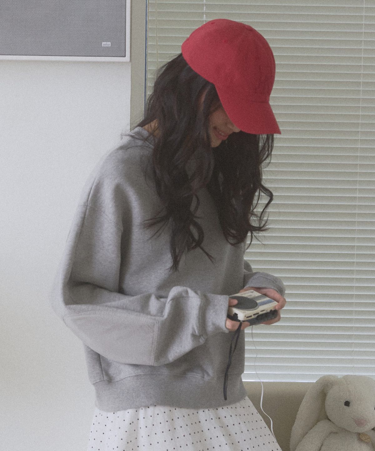 뉴루키(NEW LOOKY) Overfit sweatshirt _Melange grey