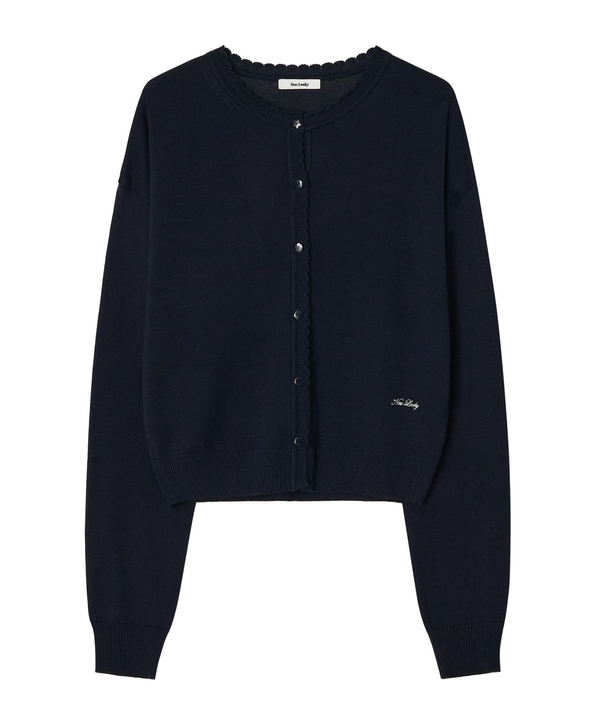 뉴루키(NEW LOOKY) Base loose fit cardigan_Navy