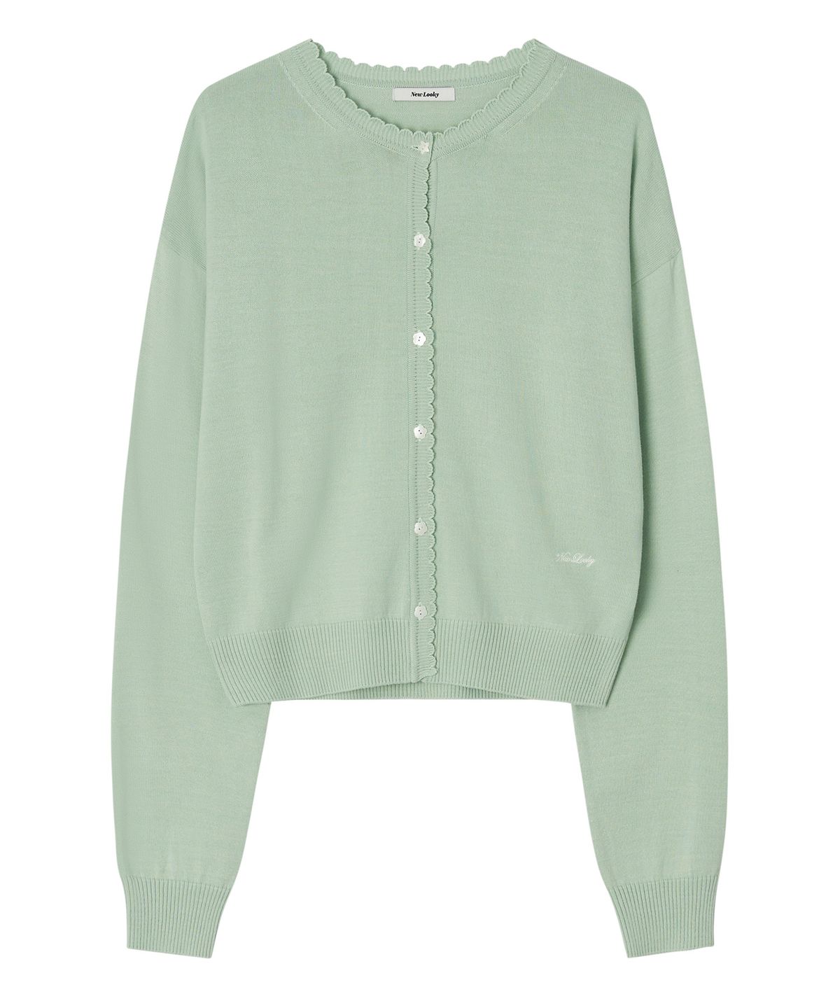 뉴루키(NEW LOOKY) Base loose fit cardigan_Mint