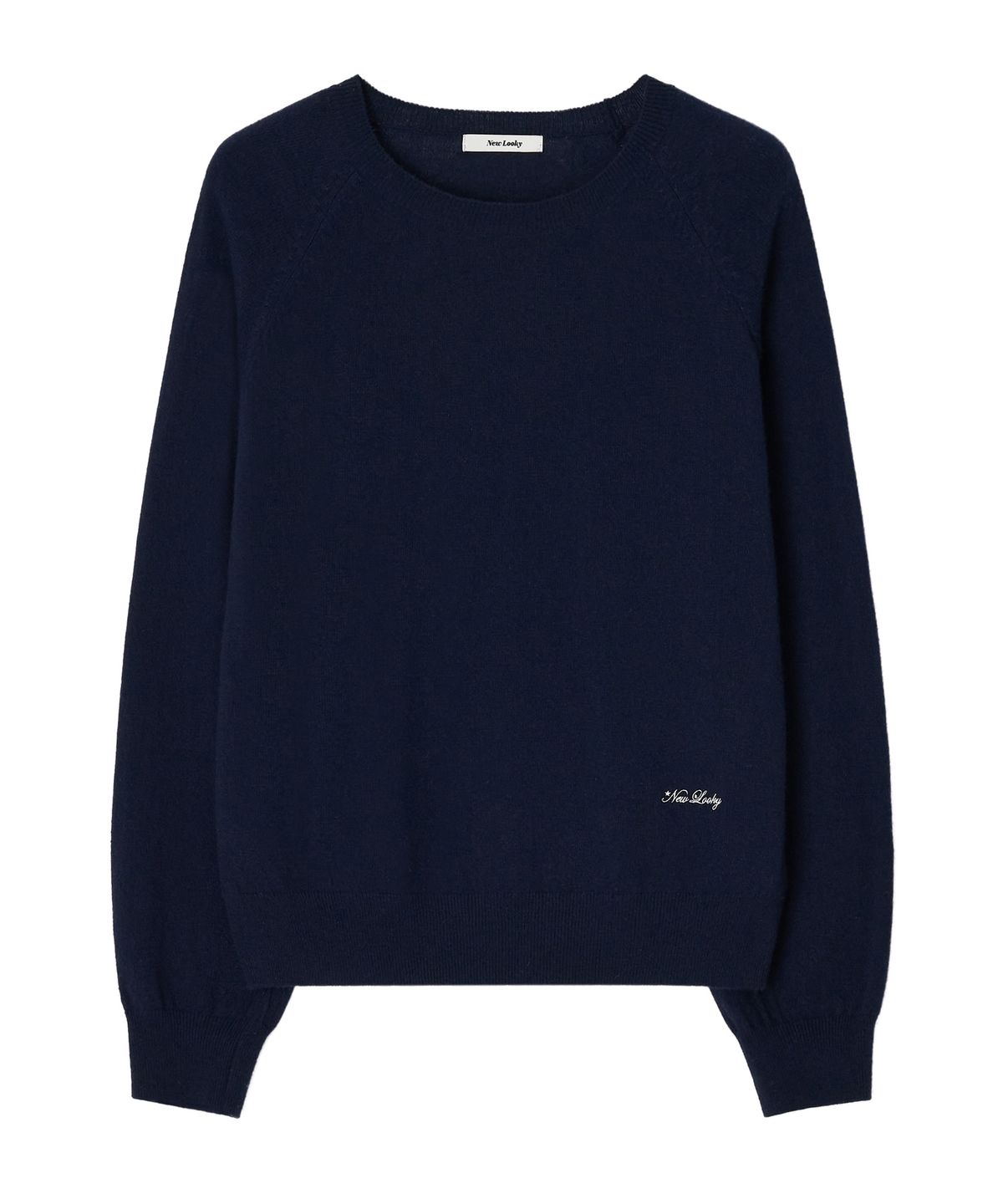 뉴루키(NEW LOOKY) Cozy round knit pullover_Navy