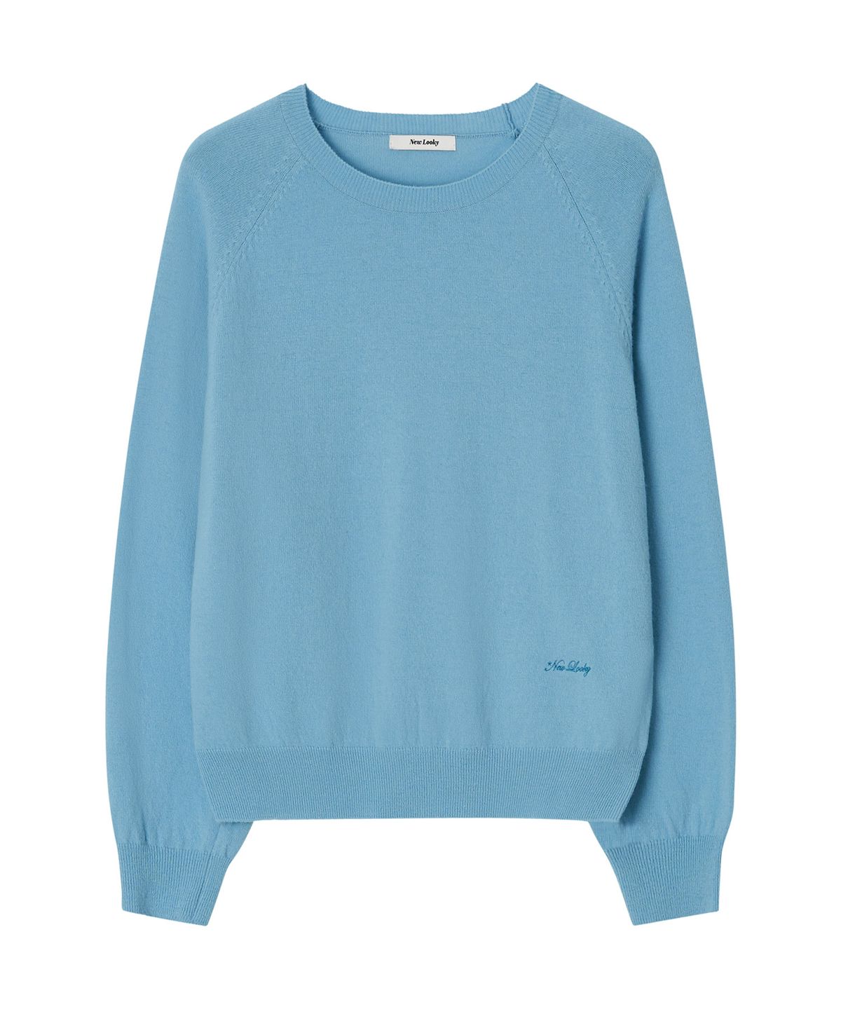 뉴루키(NEW LOOKY) Cozy round knit pullover_Blue
