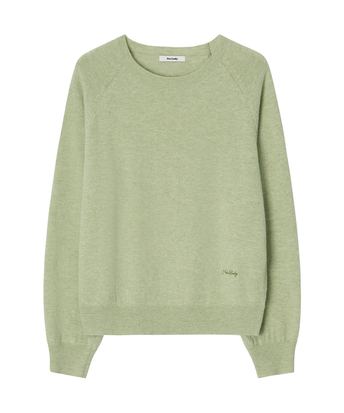 뉴루키(NEW LOOKY) Cozy round knit pullover_Light green