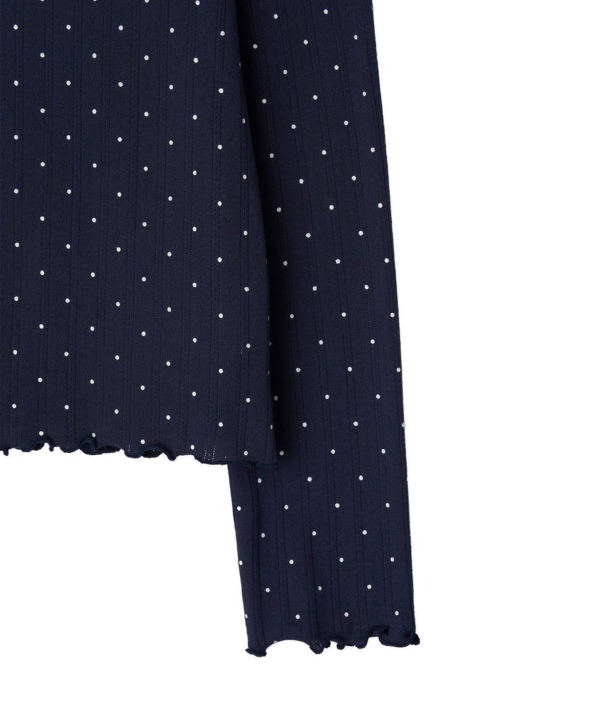 뉴루키(NEW LOOKY) Dot eyelet t-shirt _Navy
