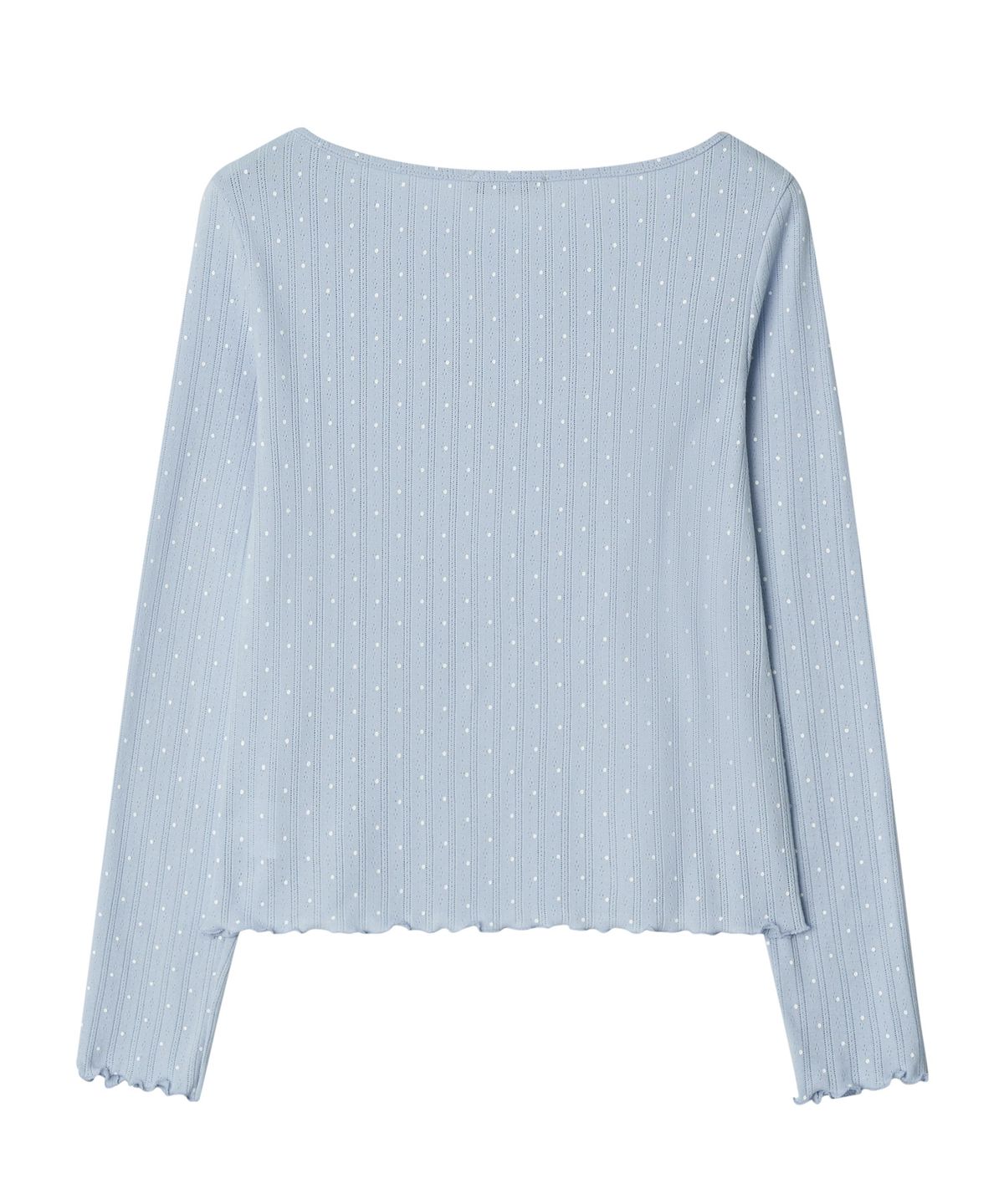 뉴루키(NEW LOOKY) Dot eyelet t-shirt _Light blue