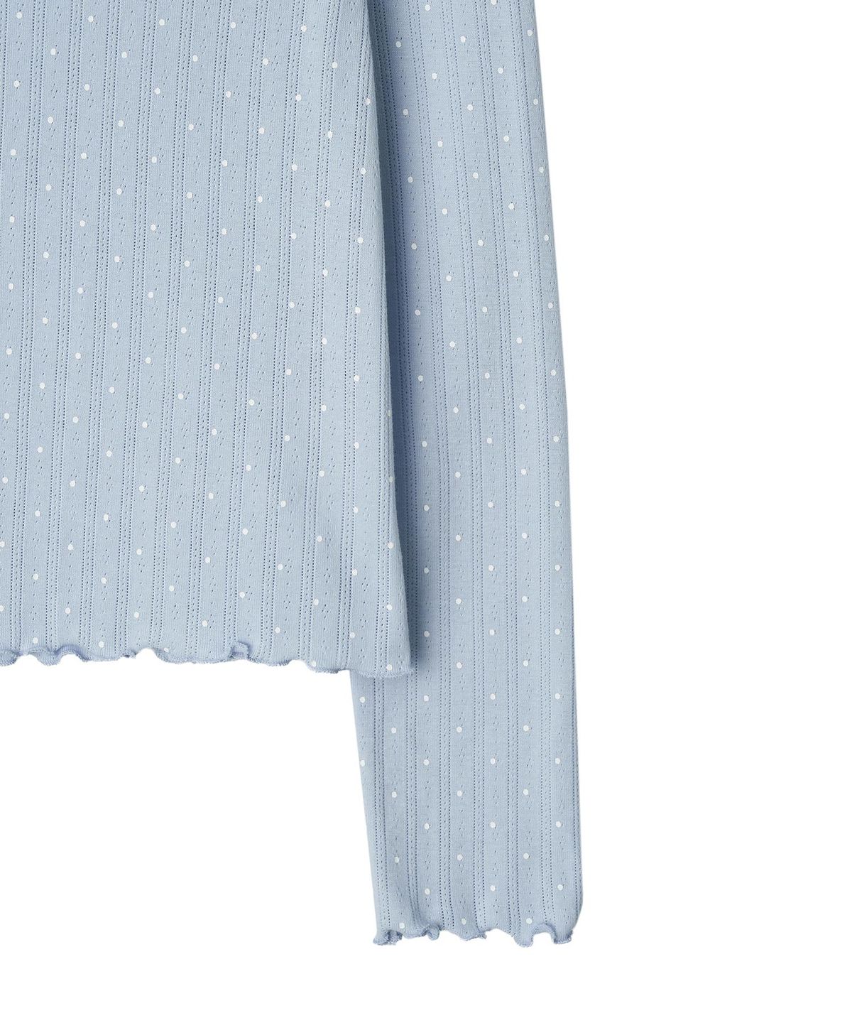 뉴루키(NEW LOOKY) Dot eyelet t-shirt _Light blue