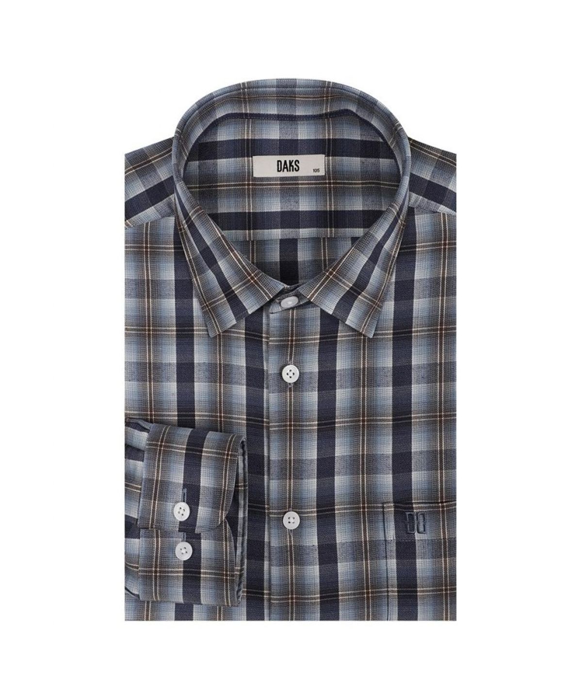 닥스셔츠(DAKS SHIRTS) 기모 폴리혼방 이지케어 체크 캐주얼 셔츠 레귤러핏_DMP1SHCL103N1