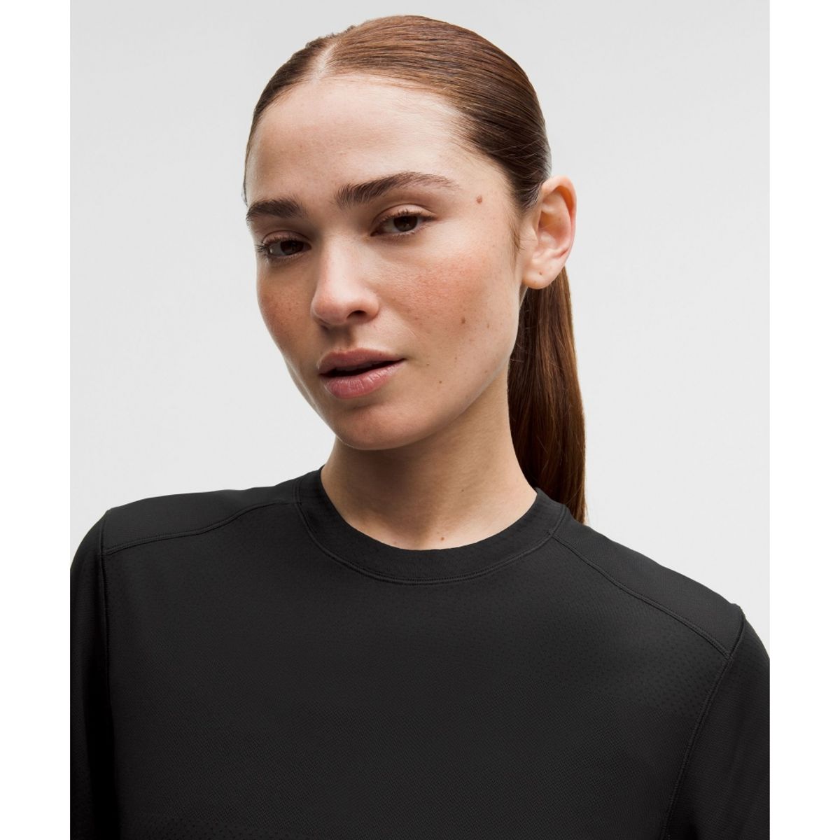룰루레몬(LULULEMON) 패스트 앤 프리 숏슬리브 셔츠 *퍼포레이티드 스트라이프  BLK