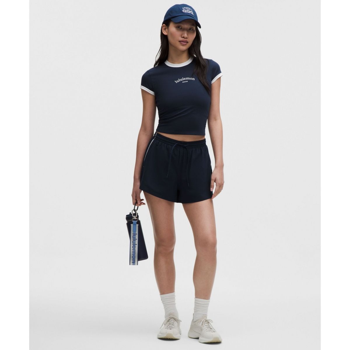 룰루레몬(LULULEMON) 코튼 링거 베이비 티 *테니스 듀스  CLBL WHT