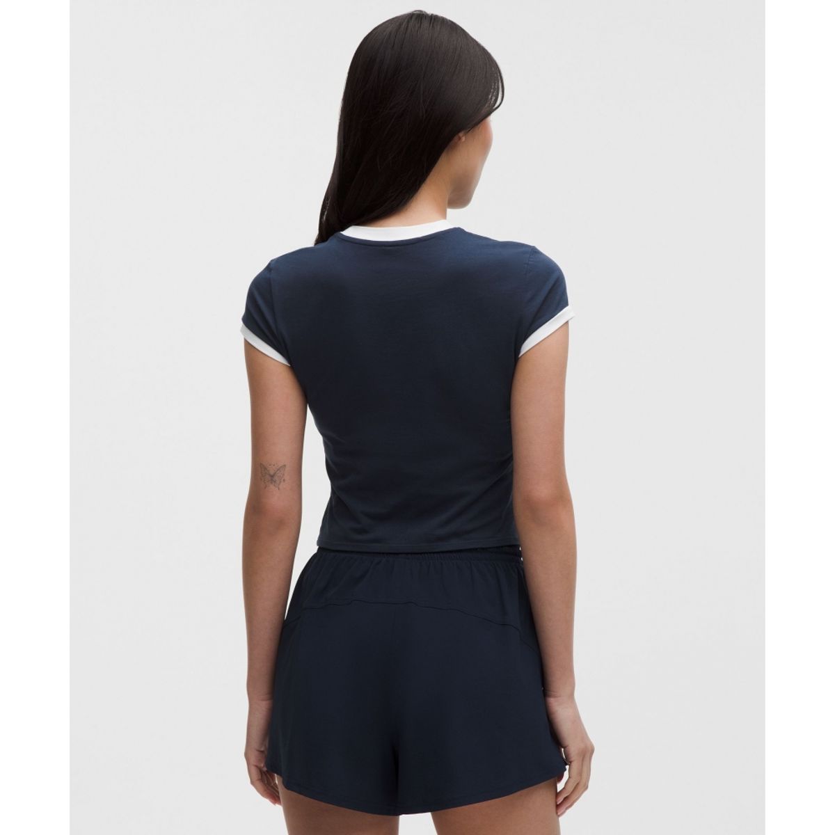룰루레몬(LULULEMON) 코튼 링거 베이비 티 *테니스 듀스  CLBL WHT
