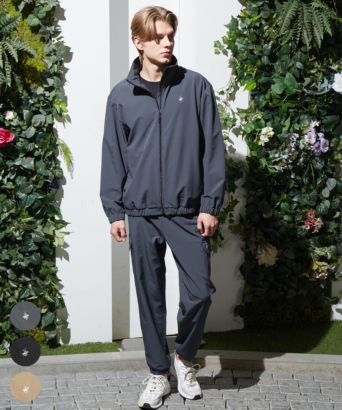 비버리힐스 폴로클럽(BHPOLOCLUB) 남성 엑티브 윈드 브레이크 셋업 3Color JS021