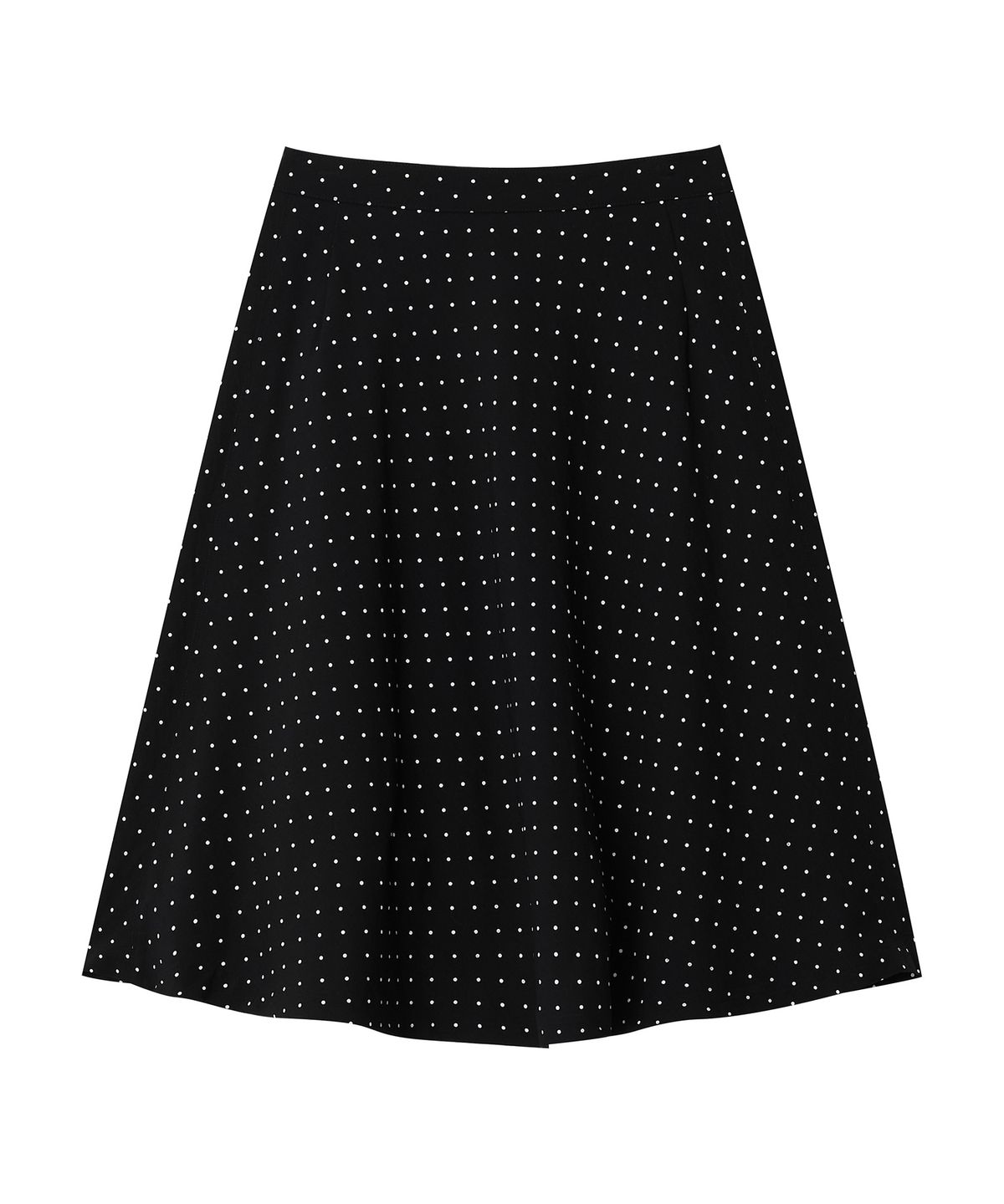 뉴루키(NEW LOOKY) Flared dot midi skirt _Black