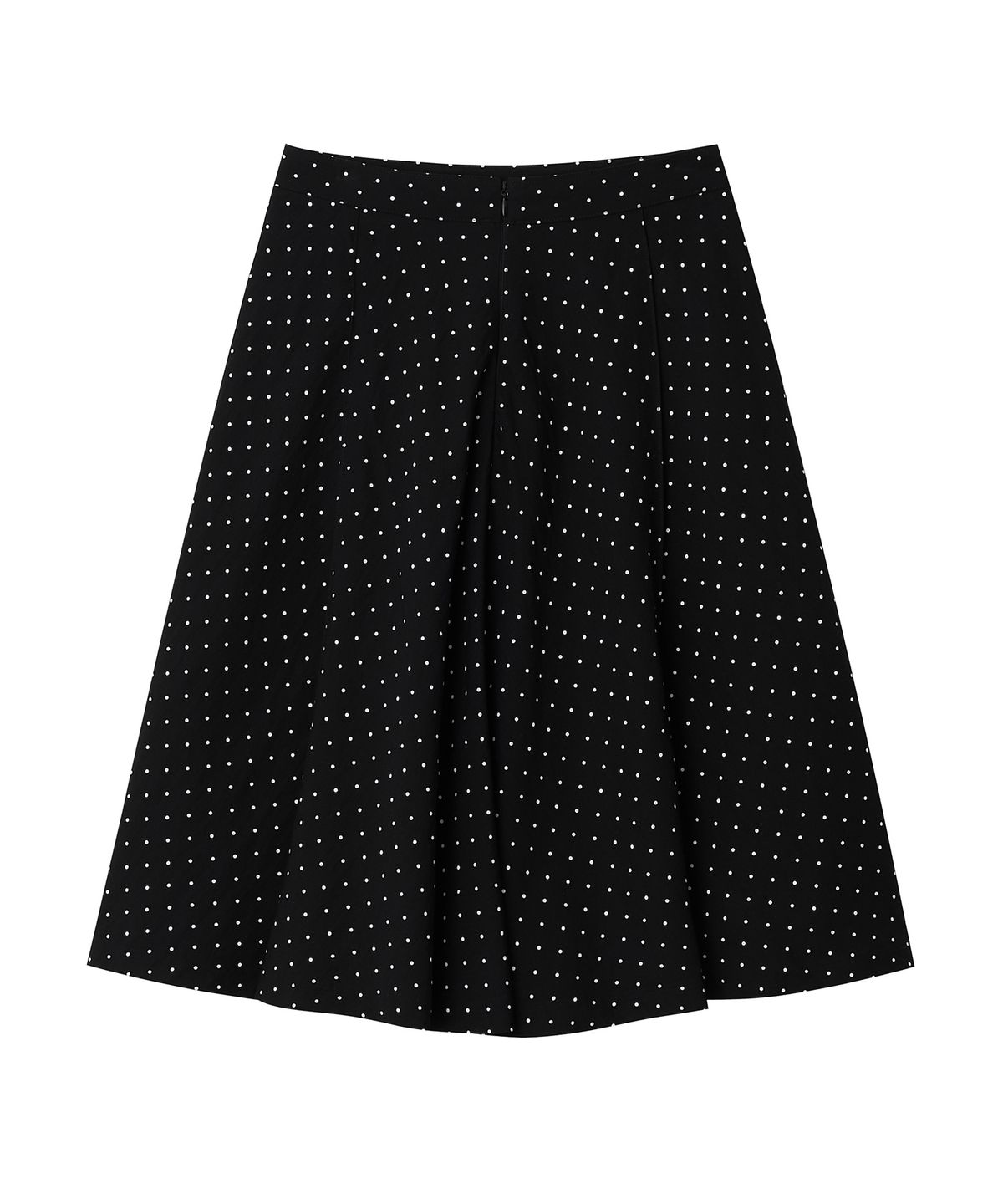 뉴루키(NEW LOOKY) Flared dot midi skirt _Black