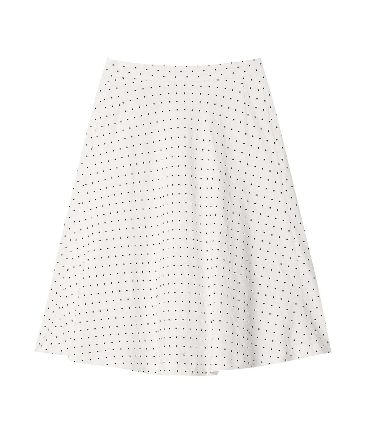 뉴루키(NEW LOOKY) Flared dot midi skirt _Ivory