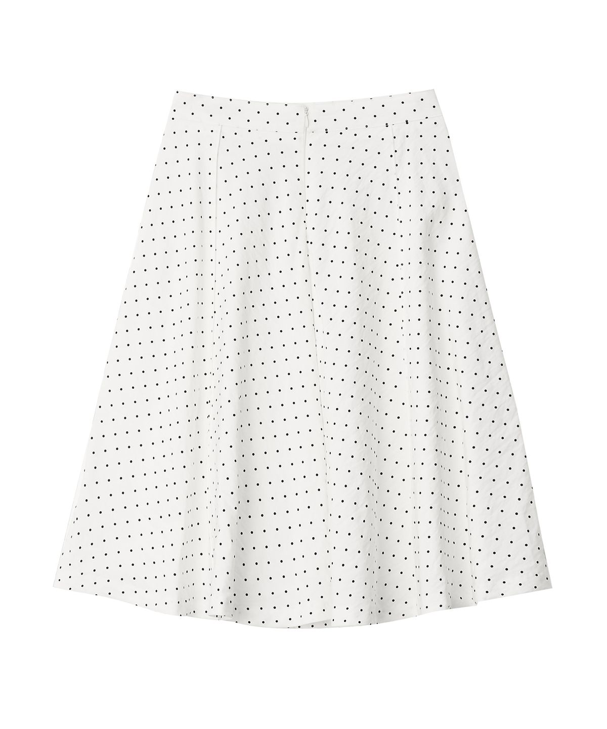 뉴루키(NEW LOOKY) Flared dot midi skirt _Ivory