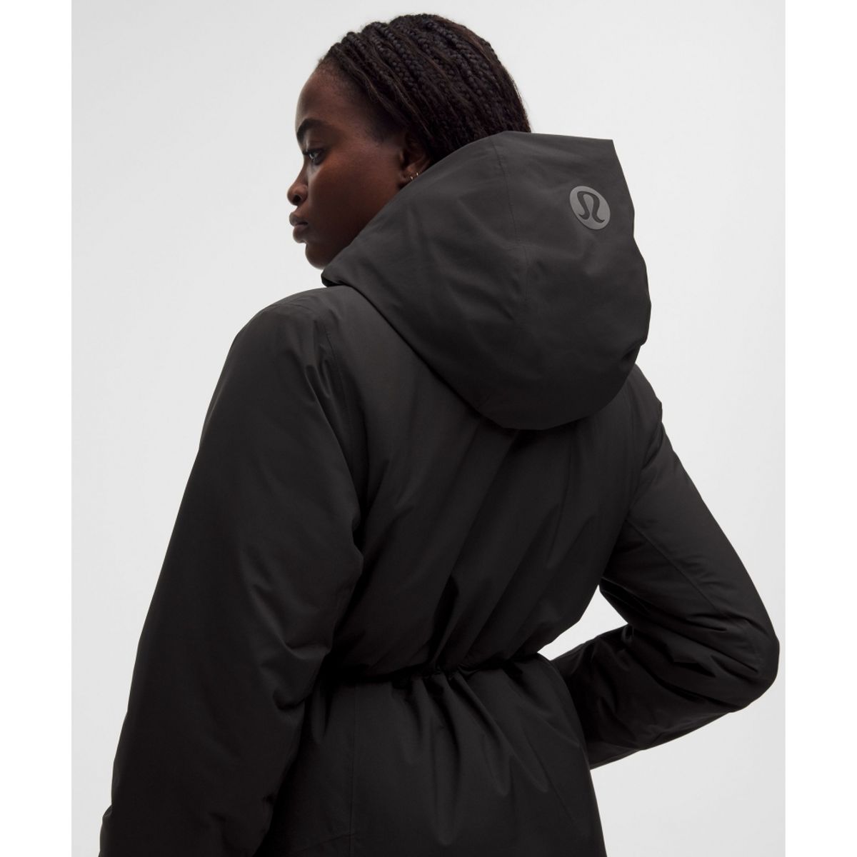 룰루레몬(LULULEMON) 워터프루프 인설레이티드 신치 웨이스트 파카  BLK
