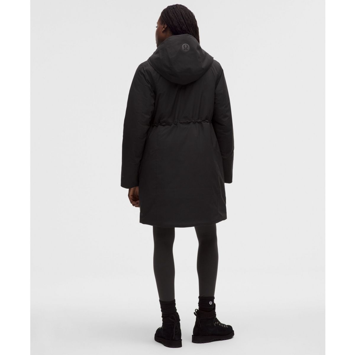 룰루레몬(LULULEMON) 워터프루프 인설레이티드 신치 웨이스트 파카  BLK