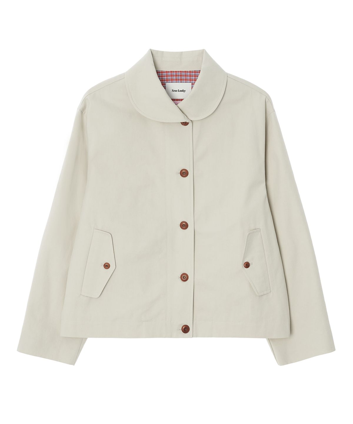 뉴루키(NEW LOOKY) Round collar jumper_Beige