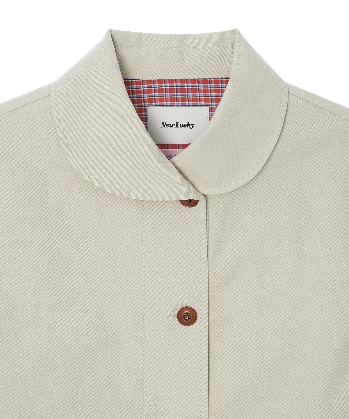 뉴루키(NEW LOOKY) Round collar jumper_Beige