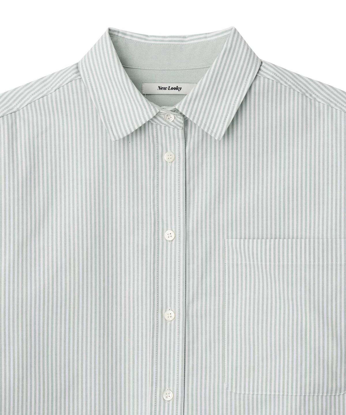 뉴루키(NEW LOOKY) Loose fit shirt_ Light green