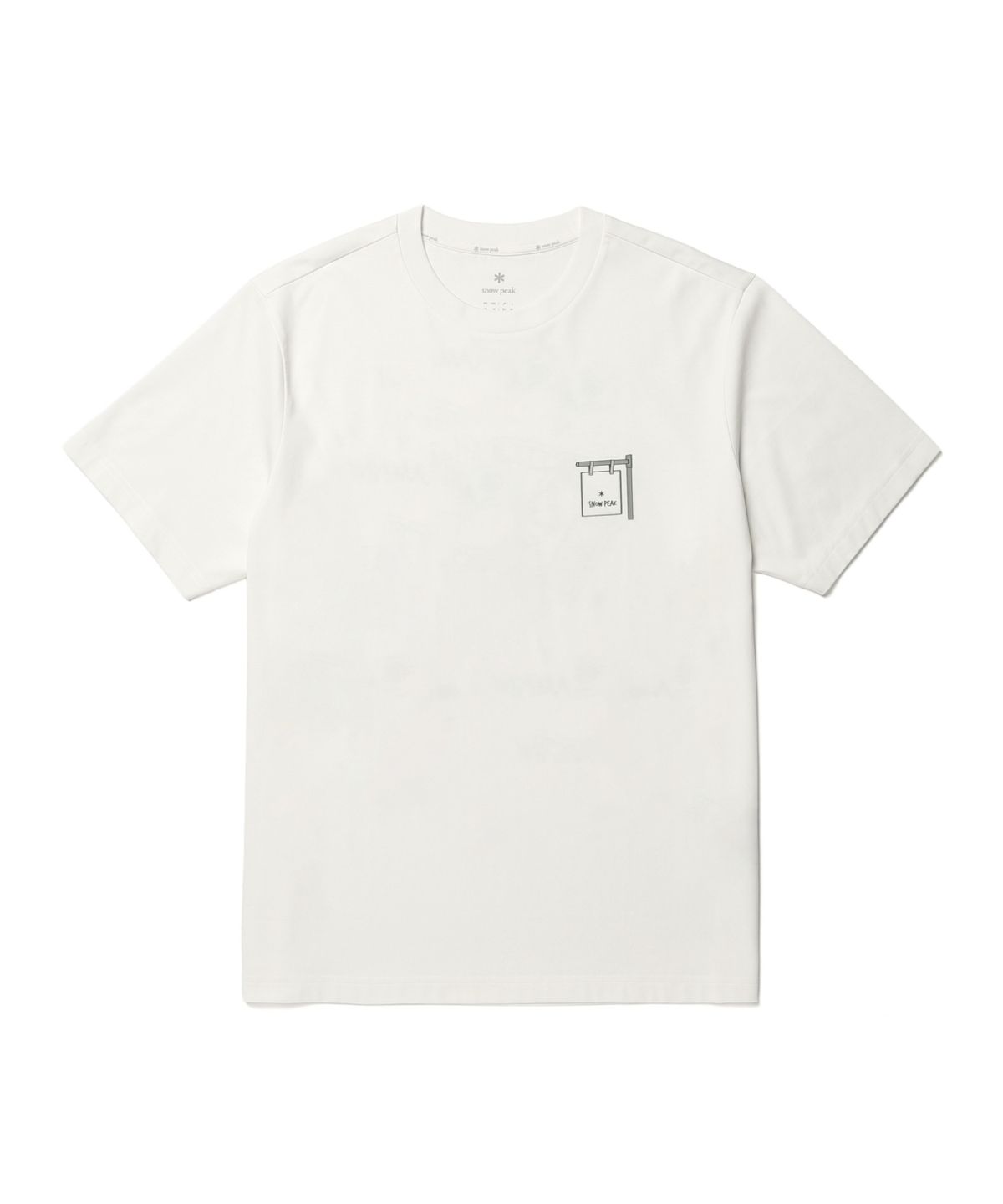 스노우피크 어패럴(SNOWPEAK APPAREL) 에어로쿨 머그 그래픽 반팔 티셔츠 (S26MUFTS74) Off White
