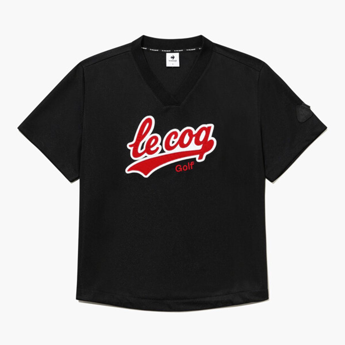 르꼬끄 골프(LECOQ GOLF) 여성 메쉬 싸커 반팔 티셔츠 _BLCK GR122LRS31