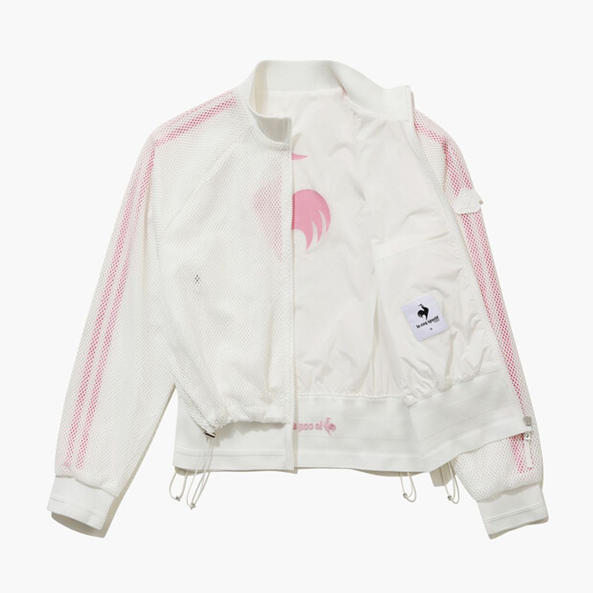 르꼬끄 골프(LECOQ GOLF) [COQ TAB] 여성 메쉬 레이어드 점퍼 _WHTE GR122LBL31